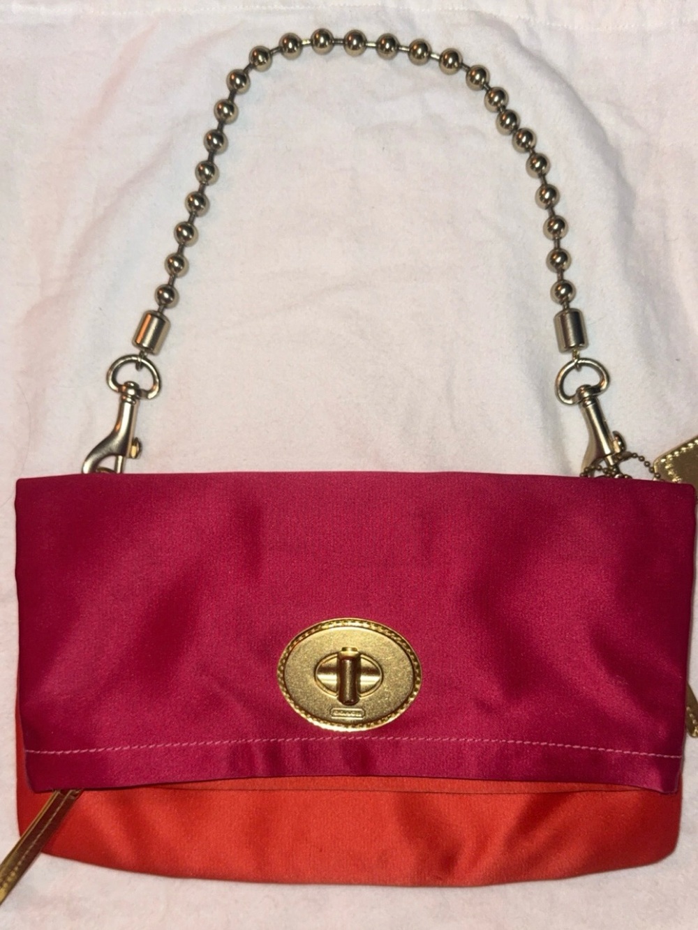 Coach Amanda Satin Fold-Over Flap Bag, style 12926, from aro